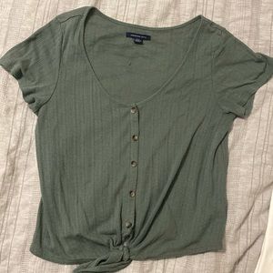Green crop t shirt
